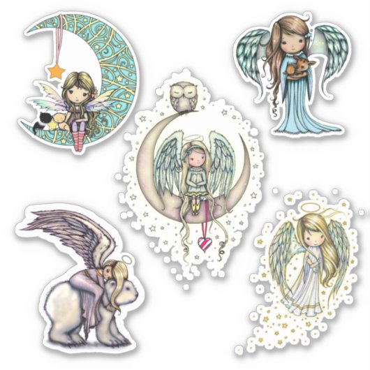 Whimsical World Stickers Angels Fairies Niedlich! Aufkleber (Vorderseite)