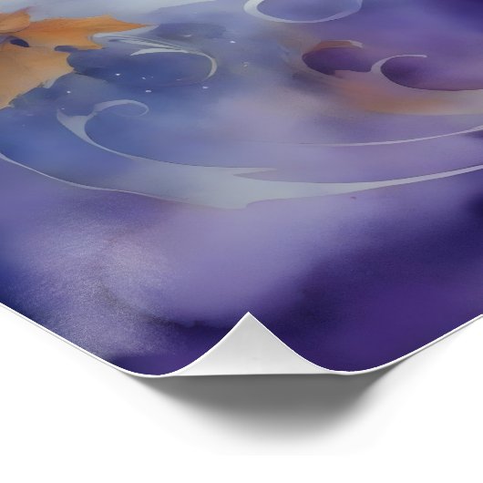 Whimsical Wraith: Der verzauberte Kürbispfad Poster (Ecke)