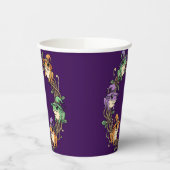 Whimsical Wreath Border Adorned With Witchy Toads Pappbecher (Links)