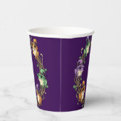 Whimsical Wreath Border Adorned With Witchy Toads Pappbecher (Rechts)