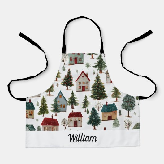 Whimsical Xmas Apron – Child’s Name Schürze (Vorderseite)
