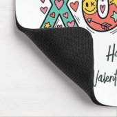 Whimsical "XOXO"Hearts Happy Valentine's Day Mousepad (Ecke)