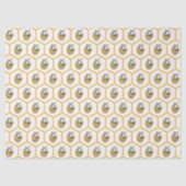 Whimsical Yellow Beehive and Bumblebee Pattern Seidenpapier (Vorderseite)
