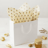 Whimsical Yellow Beehive and Bumblebee Pattern Seidenpapier