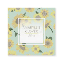Whimsical Yellow Blue Sunflower Painted Blume