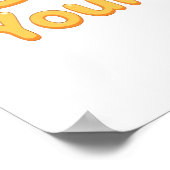 Whimsical Yellow Bumblebee and Quote Poster (Ecke)