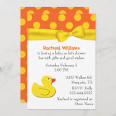 Whimsical Yellow Duck Baby Dusche Einladung (Vorne/Hinten)