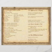 Whimsical Yellow Heart Leaf Tree Hochzeitsprogramm (Rückseite)