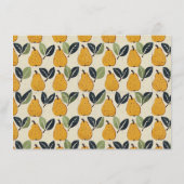 Whimsical Yellow Pear Illustration Begleitkarte (Rückseite)