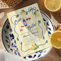 Whimsical Yellow Strip Ciao Bella Brautparty