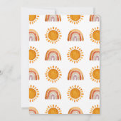 Whimsical Yellow Watercolor Sunshine Baby Dusche Einladung (Rückseite)
