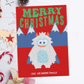 Whimsical Yeti Christmas Feiertagskarte
