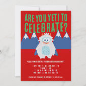 Whimsical Yeti Holiday Party Einladung (Vorderseite)