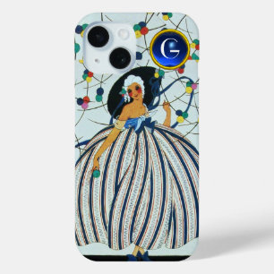 WHIMSICAL YOUNG MIRL Beauty Fashion Blue Monogram iPhone 15 Hülle