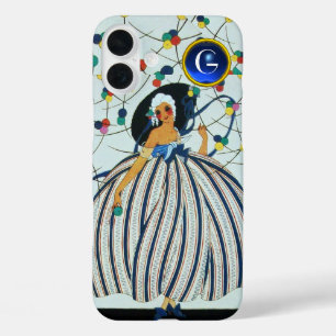 WHIMSICAL YOUNG MIRL Beauty Fashion Blue Monogram iPhone 16 Plus Hülle