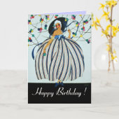 WHIMSICAL YOUNG MIRL / Happy Birthday Karte (Gelbe Blume)