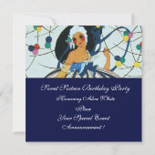 WHIMSICAL YOUNG MIRL SWEET 16 GEBURTSTAG PARTY EINLADUNG (Rückseite)