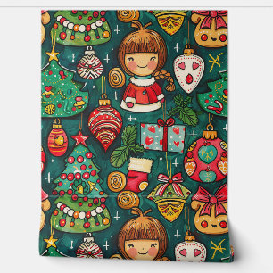 Whimsical Yuletide Sparkle Weihnachtsgebäck Tapete