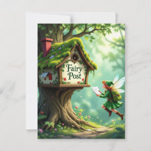 Whimsical Zauber Fee Kinderparty Einladung Postkar Postkarte