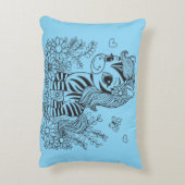Whimsical Zebra Dekokissen (Rückseite(Vertikal))