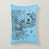 Whimsical Zebra Dekokissen (Vorderseite(Vertikal))