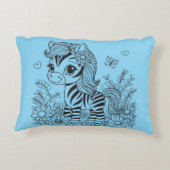Whimsical Zebra Dekokissen (Rückseite)