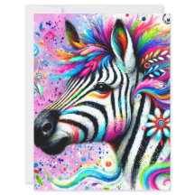 Whimsical Zebra Floral Daisy Scrapbook Paper