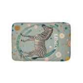 Whimsical Zebra Personalisiert Badematte (Vorderseite)