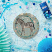 Whimsical Zebra Personalisiert Pappteller (Party)