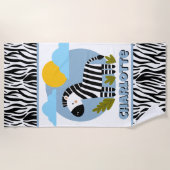 Whimsical Zebra Print Skandinavien beeinflusst Strandtuch (Vorderseite)