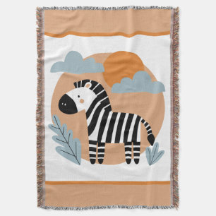 Whimsical Zebra skandinavisch beeinflusst Decke
