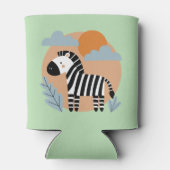 Whimsical Zebra skandinavisch beeinflusst Dosenkühler (Rückseite)