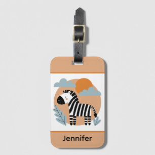 Whimsical Zebra skandinavisch beeinflusst Gepäckanhänger