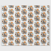 Whimsical Zebra skandinavisch beeinflusst Geschenkpapier (Flach)