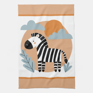 Whimsical Zebra skandinavisch beeinflusst Geschirrtuch