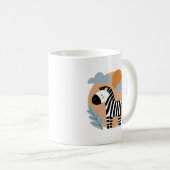 Whimsical Zebra skandinavisch beeinflusst Kaffeetasse (VorderseiteRechts)