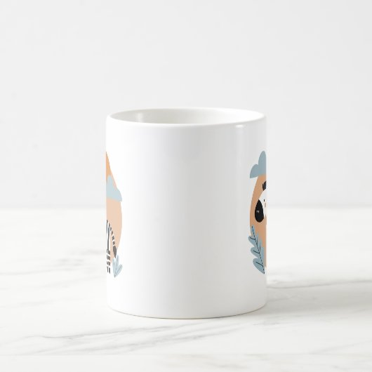 Whimsical Zebra skandinavisch beeinflusst Kaffeetasse (Mittel)