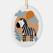 Whimsical Zebra skandinavisch beeinflusst Keramik Ornament (Rechts)