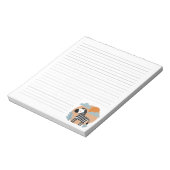 Whimsical Zebra skandinavisch beeinflusst Notizblock (Rotiert)