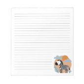Whimsical Zebra skandinavisch beeinflusst Notizblock (Vorderseite)