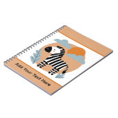 Whimsical Zebra skandinavisch beeinflusst Notizblock (Linke Seite)