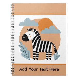 Whimsical Zebra skandinavisch beeinflusst Notizblock