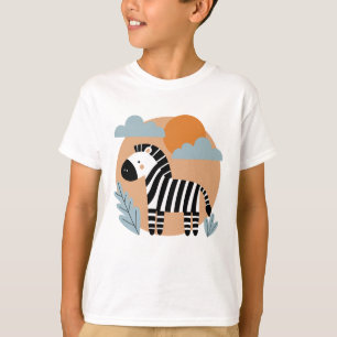 Whimsical Zebra skandinavisch beeinflusst T-Shirt