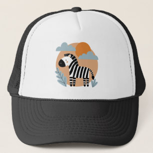 Whimsical Zebra skandinavisch beeinflusst Truckerkappe