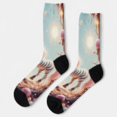 Whimsical Zebra Unicorn Socken (Linkes Detail)