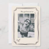 Whimsical Zeichnend Funky quirky Geburtstag Einladung (Rückseite)