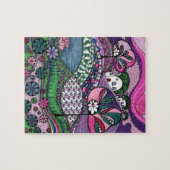 Whimsical Zentangle Märchen Dorf Puzzle (Horizontal)