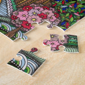 Whimsical Zentangle Märchenhaus & Sonnige Hügel Puzzle (Seite)