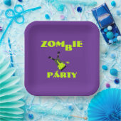 Whimsical Zombie Party Halloween-Party Pappteller (Party)