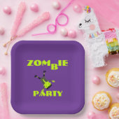 Whimsical Zombie Party Halloween-Party Pappteller (Party)